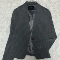 【美品】グリーンレーベルリラクシング 洗濯可 ストライプ ジャケット 38サイズ