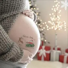 マタニティフォト ペイント シール 妊婦 写真 アート