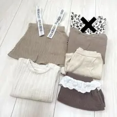 【70〜80cm】 女の子　まとめ売り　テータテート　ベージュ　ブルマ