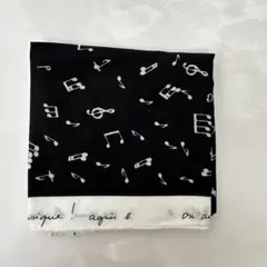 【新品未使用】アニエス・ベー　ハンカチ　音符柄