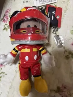 ディズニー × F1 ミッキーマウス ぬいぐるみ キーホルダー Disney
