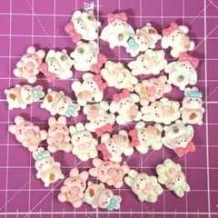 【新品】デコパーツ プラパーツ うさぎ ウサギ 30個 まとめ売り