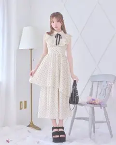 ミシェルマカロン チュールフリルティアードワンピースmichellmacaron