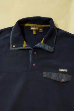 美品　USA製 L パタゴニア　シンチラ　スナップT　ネイビー　90s