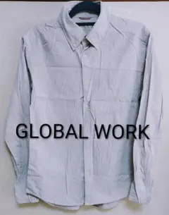 GLOBAL WORK 長袖シャツ ライトグレー L