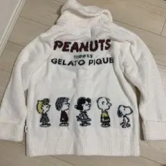 美品 ジェラートピケ スヌーピー カーディガン