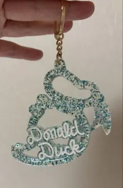 Donald Duck キーホルダー ラメ入り