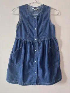 H＆M デニム風ノースリーブワンピース 6~7Y