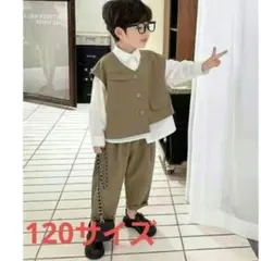 3点セット キッズ　男の子　スーツ　セットアップ　フォーマル　韓国　120サイズ