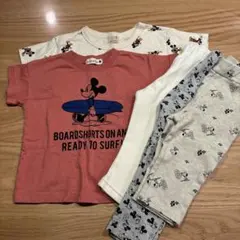 ユニクロ　レギンス　90㎝　ブランシェス　プティマイン　Tシャツ　ミッキー