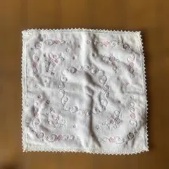 花柄刺繍レースハンカチ