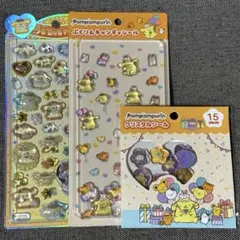 サンリオ ポムポムプリン 3点/ うるちゅるポップシール キャンディシール