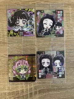 鬼滅の刃 ウエハースシール 4種セット カナヲ・カナエ・胡蝶しのぶ・甘露寺蜜璃