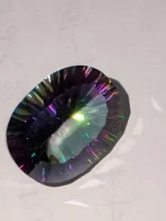 天然クォーツ　多色オーバルカット　ソーティング付　9.106ct　レインボー