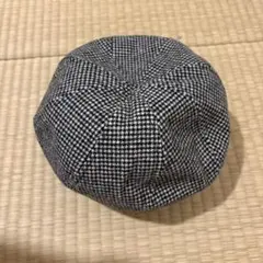 「新品」 ベレー帽 千鳥格子 レディース グレー