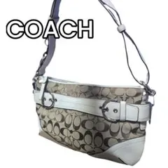 COACH シグネチャー ショルダーバッグ ホワイト y2k