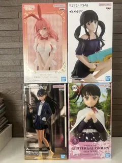 【未開封】美少女フィギュア 4点セット 鬼滅の刃/リコリコ/ガンダム/甘神さん
