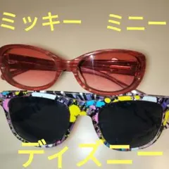 ミッキー・ミニー サングラスセット　ディズニー　２点セット売り