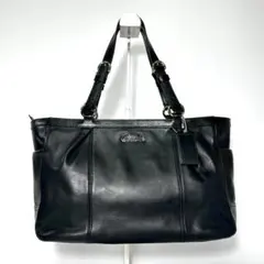 0010 COACH ハンドバッグ レザー ブラック
