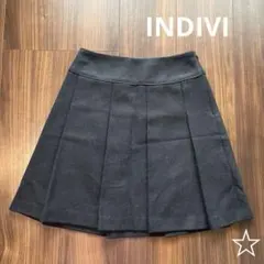 INDIVI ボックスプリーツミニスカート　XSのサムネイル