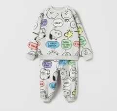ザラキッズ　ザラスヌーピー　zara kids スヌーピースウェットセットアップ
