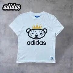 adidas originals25周年記念限定デザイン王冠クマ　白/黒/金 S