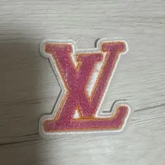 LVロゴ ワッペン ピンクとオレンジ