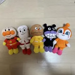 ぬいぐるみ！　アンパンマンバイキンマンドキンちゃんカレーパンマン食パンマン