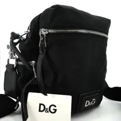 D&G　ドルチェ＆ガッバーナ　ショルダーバッグ　クロスバッグ　ナイロン　ロゴ　黒
