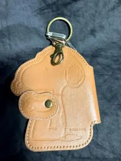 PEANUTS スヌーピー レザーキーホルダー