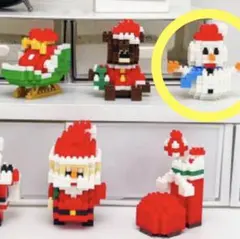 【新品未開封】 クリスマス/青マフラー雪だるま　ナノブロック