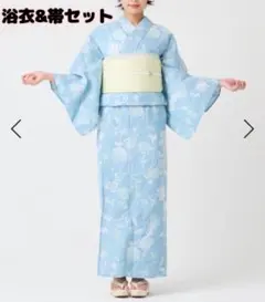 新品　MIMATSU 三松　浴衣セット　 relume 更紗 リバーシブル半幅帯のサムネイル