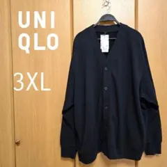 ✨新品タグ付✨ユニクロ スウェットカーディガン 3XL 黒 大きいサイズゆったり