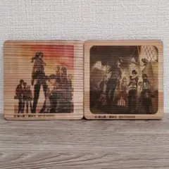 進撃の巨人　木製コースター コースター　日田杉　トライ・ウッド 2枚セット