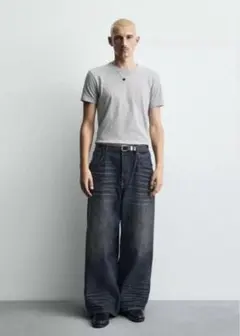 ZARA バギーフィットデニムパンツ 34