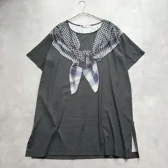HIROKO KOSHINO アート プリント チュニック ロングプルオーバーのサムネイル