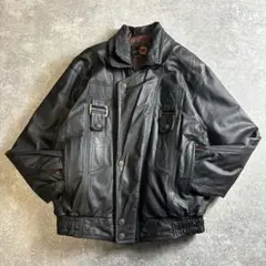 個性派古着 レザージャケット ブルゾン 本革 短丈 vintage