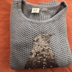 GAP KIDS 140 スパンコール　セーター　ニット　水色