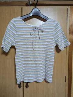 earth music&ecology ボーダー 半袖Tシャツ M