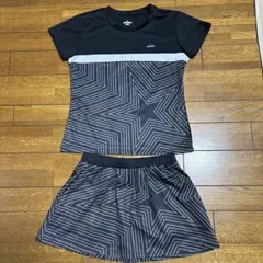 Prince テニスウェアセット ブラック/ホワイト　 Lサイズ