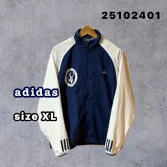 adidas アディダス 90s ナイロンジャケット ネイビー ホワイト XL