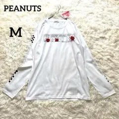 新品タグ付 スヌーピー PEANUTS ロンT 長袖Tシャツ コミック 화이트 M