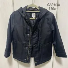 GAP フード付　黒ダウン　ジャケット 上着 110cm xs