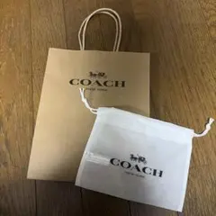 COACH ショップ袋と不織布ポーチセット