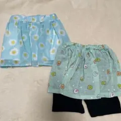 花柄スカートとすみっこぐらしのスカッツセット