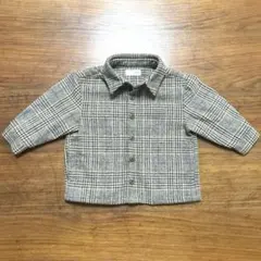 b ROOM チェック柄 長袖シャツ 80