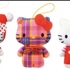 未開封　タータンチェック　ハッピーセット　ハローキティデリバリー限定シール付