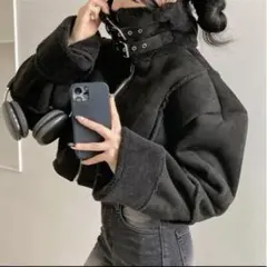 ブラックショートムートンコート SONA 韓国