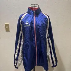 le coq sportif ナイロンジャケット 青 白 ストライプ