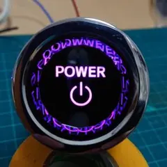 LED打ち替え済 トヨタハイブリッドプッシュスタートスイッチクリスタルレインボーのサムネイル
